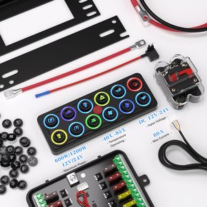 60A 4 모드 8 색 백라이트 IP68 방수 12V 자동차 12 갱 Led 라이트 터치 스위치 회로 제어 패널 릴레이 박스 - Product Image 6