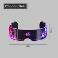 Lunettes à éclairage LED pour fête d'Halloween nouvelle mode futuriste fête dansante lumineuse vacances célébrité Noël vente en gros
