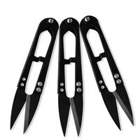 Noir Premium en forme de U Mini vêtement ciseaux en acier au carbone Cutter fil bonsaï sécateur tailleur ciseaux
