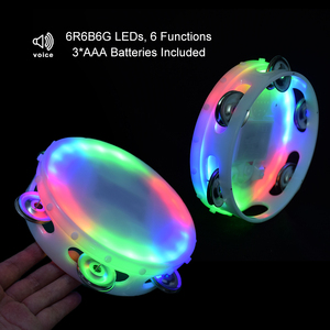 Xcreated Livraison Rapide Tambourins LED Multicolores 6 Fonctions Jouets pour Enfants Cadeaux Décoration de Fête Durables 3 piles AAA - Product Image 4