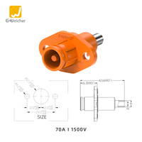 Connecteurs cc haute tension 50A stockage d'énergie IP 67 connecteur étanche d'alimentation cc connecteur de prise de stockage d'énergie