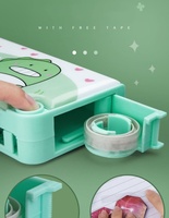 Étui à crayons holographique élégant et mignon, compartiment extensible, magnétique, multifonctionnel, fournitures de bureau et scolaires, cadeau pour enfants