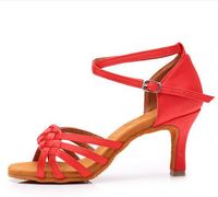 Nouvelles chaussures de danse latine à semelles souples femme adulte quatre chaussures de danse à talons moyens pour filles
