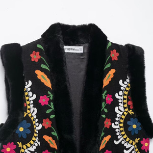 Gilet Vintage con Colletto alla Coreana per Donna, Moda Autunnale Streetwear Europea e Americana, Vendita Calda Personalizzabile - Product Image 3