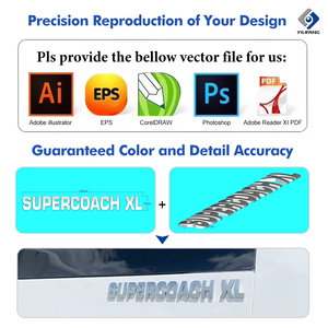 Logo 3D personnalisé OEM Insigne de voiture en métal adhésif 3M Emblème chromé résistant aux intempéries en plastique ABS pour équipement, machine, moto - Product Image 4