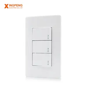 Interruptor de pared delgado de diferentes modelos, enchufe eléctrico de 3 entradas y 1 vía