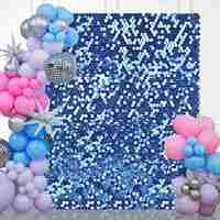 Panel Dinding Hiasan Hexagon Berkilau, Latar Belakang Foto Payet untuk Dekorasi Baby Shower, Ulang Tahun, Pernikahan, dan Bridal Shower
