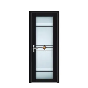 New Arrival Aluminum Waterproof Bathroom Door Hotel Bathroom With Frosted Glass