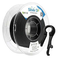 Filament d'imprimante 3D en nylon PA6-CF argenté effet fibre de carbone 3D, diamètre 1,75 mm, bobine de 500 g compatible AMS
