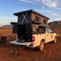 ONLYWE Isolierter Slide-in Truck Camper für Kurzbett, Aluminiumgehäuse, Hartschalen-Wohnkabine, Mini-Wohnwagen für Pickups