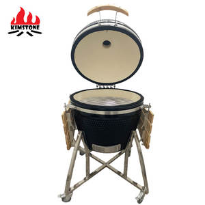 KIMSTONE <span class=keywords><strong>KAMADO</strong></span> panggangan Keramik telur hitam, panggangan arang hitam besar 26 inci, panggangan BBQ Komodo China - Product Image 2