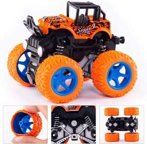 <span class=keywords><strong>Macchinine</strong></span> Monster Truck-4 Pack Push car per bambini piccoli <span class=keywords><strong>con</strong></span> rotazione di 360 gradi e potenza di attrito durevole - Product Image 2