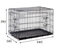 Cage pour chien de bonne qualité, pour chiens de taille moyenne, solide, simple, moderne, empilable, respirante, en fer