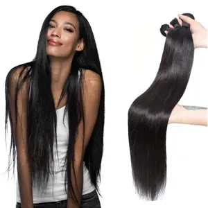 Hot Selling Top Quality Brazilian Hair Bundles Real Virgin Brazilian Silky Straight Wave Human Hair Weave Virgin Hair Wholesale