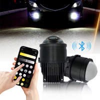 Projecteur antibrouillard Bi-LED 3 pouces, tricolore 3000K 4300K 6000K, avec lentille de projecteur Bi 3 pouces et contrôle par application