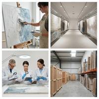 Tableau mural en toile de coton texturée, carré, marron, style Wabi-sabi, peinture abstraite au couteau à palette pour salon moderne, vente en gros