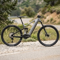 Nueva Bicicleta Eléctrica de Montaña de Carbono, 27.5/29 Pulgadas, 500W, Tracción Media, Wheeltop Inalámbrico, 12 Velocidades, Horquilla Rockshox, Suspensión Completa
