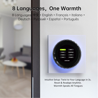 Beca, aplicación Tuya, 1,6 pulgadas, 5 + 1 + 1, programación de día, perilla inteligente, termostato, piezas de calefacción de suelo, calefacción/caldera/calefacción eléctrica