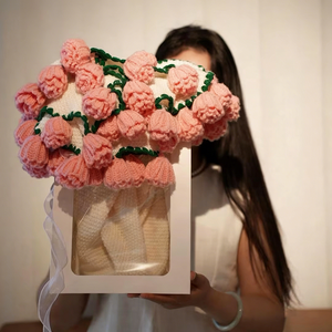 <span class=keywords><strong>Kit</strong></span> de <span class=keywords><strong>manta</strong></span> de ramo DIY hecho a mano, <span class=keywords><strong>manta</strong></span> de punto de rosa de lirio de los valles de <span class=keywords><strong>ganchillo</strong></span> que se transforma en un regalo creativo - Product Image 2