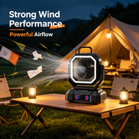 Ventilateur de table/bureau portable USB rechargeable authentique avec quatre modes de ventilation, idéal pour l'été (emballage en carton ondulé)