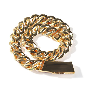 Collar de hombre de moda estilo hip hop europeo americano, nuevo, de 20 mm, con cadena de bambú de cobre incrustado con circonitas, ideal para rap y combinar con todo. - Product Image 4