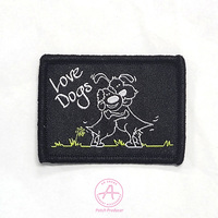 Quantité minimale de commande bas personnalisé coudre sur crochet et boucle tissu brodé Badges patchs de broderie tissés pour vêtements