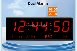 Lớn Đồng hồ treo tường kỹ thuật số, quá khổ dẫn đồng hồ kỹ thuật số lớn hiển thị rộng dẫn hiển thị treo tường ngày và nhiệt độ - Product Image 5