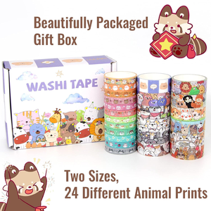Cintas Washi Ecológicas Personalizadas con Diseños de Animales, Cintas Washi de Papel sin Residuos para Manualidades y Planificadores - Product Image 3