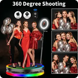 Led Spin 360 Degree Camera 360 Photo Booth 360 Automatic Machine Enclosure Backdrop Inflatable Props Accessories 360 Photobooth