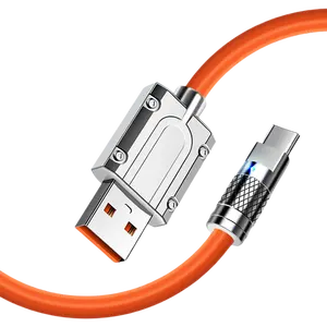 Kabel Usb pengisi daya Super cepat, kabel Charger ponsel Usb tipe-c Super cepat, harga pabrik, kabel pengisian daya Usb untuk ponsel Zinc Alloy 120w