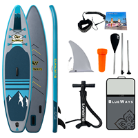 Planche à pagaie gonflable Executive Touring de 11' (33 pouces de large), bleu graphite élégant, épaisseur 6 pouces, pour les aventures sur le lac et le littoral