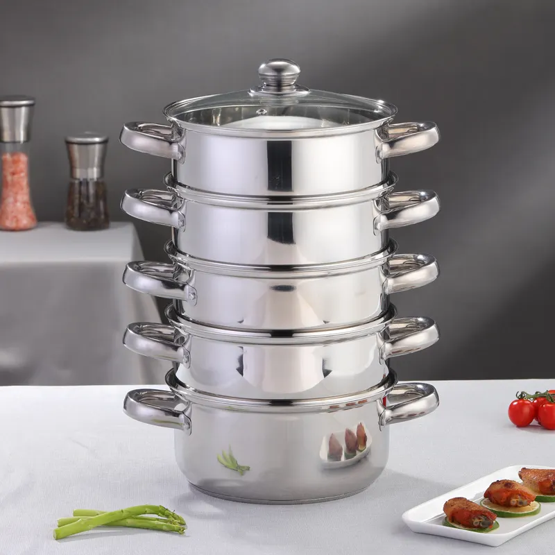Expert Kitchen Utensil Set Sustainable And Stocked Non Stick Cook Stainless Steel Color Cooking Pot Set Cookware