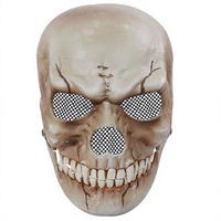Masque de Crâne Parlant Réaliste pour Halloween, Accessoire de Costume en Plastique, Coiffe d'Horreur pour Enfants