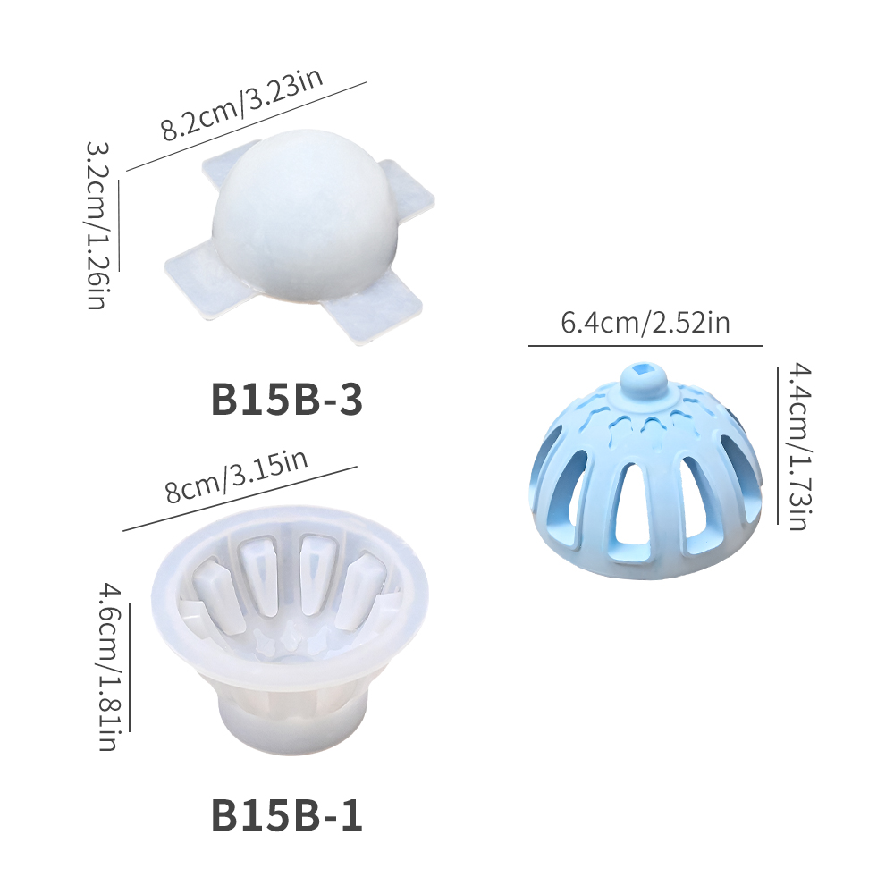 B15B-1+B15B-3 Stampo per bruciatore di incenso bianco