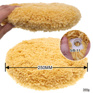 Tappetino lucidante in lana biadesivo giallo da 8 pollici 200mm 5/8-11 filo tampone per lucidatura in morbida lana per finitura superficiale Funiture della carrozzeria - Product Image 2