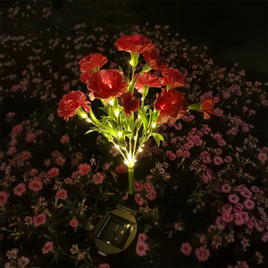 Claveles artificiales brillantes de alta calidad con energía solar, superventas en <span class=keywords><strong>España</strong></span>, para bodas al aire libre, decoración de jardín - Product Image 1