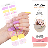 Huizi Nail Supplier – Nouveaux autocollants pour ongles semi-durcis 3D écologiques, non toxiques et longue durée, pour Noël