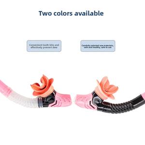 Set di boccaglio completo a secco transfrontaliero per adulti uomini <span class=keywords><strong>e</strong></span> <span class=keywords><strong>donne</strong></span> attrezzatura subacquea <span class=keywords><strong>e</strong></span> nuoto con bocchino in Silicone staccabile - Product Image 4