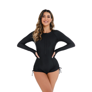 <span class=keywords><strong>Maillot</strong></span> <span class=keywords><strong>de</strong></span> <span class=keywords><strong>bain</strong></span> <span class=keywords><strong>de</strong></span> fitness une pièce noir en gros <span class=keywords><strong>maillot</strong></span> <span class=keywords><strong>de</strong></span> <span class=keywords><strong>bain</strong></span> <span class=keywords><strong>de</strong></span> <span class=keywords><strong>sport</strong></span> à manches longues avec fermeture éclair Rash Guard - Product Image 2