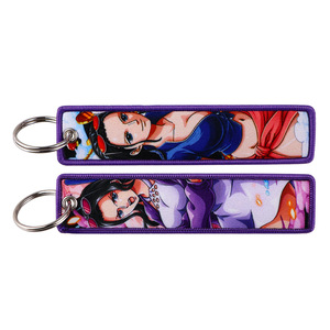 Porte-clés brodé en tissu tissé style <span class=keywords><strong>400</strong></span> One Piece Luffy Zoro Anime avec broderie Jet pour porte-clés tendance - Product Image 6