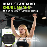 Barre de musculation professionnelle HUISHENG, capacité 1500 lb, 2200 mm, axe de 28 mm, 20 kg, pour entraînement de powerlifting