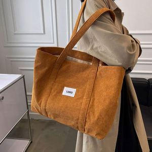 Free Sample wholesale custom Eco friendly with logo sgrocery <b>bag</b> reusable <b>corduroy</b> recycling foldable shopping <b>tote</b> <b>bags</b> - Product Image 3