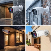 Cámara Bullet POE 4K de 8MP Compatible con HIK, CMOS, Luz Estroboscópica, Alarma, Audio Unidireccional, Visión Nocturna a Todo Color, Plug and Play, IP66