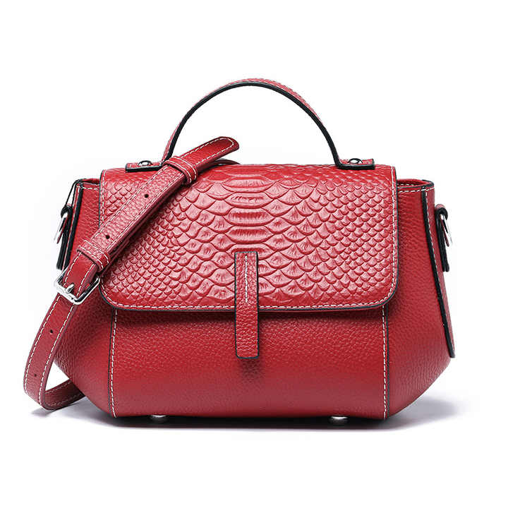 fashion custom luxury design genuine leather crocodile rivet ladies shoulder messenger office bags women's purse and handbags