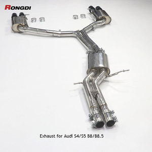 Échappement Catback Valvetronic de haute qualité pour Audi <span class=keywords><strong>S4</strong></span> S5 <span class=keywords><strong>B8</strong></span> <span class=keywords><strong>B8</strong></span>.<span class=keywords><strong>5</strong></span> 3.0T 2007-2017 Silencieux à soupapes Télécommande avec embouts d'échappement - Product Image 1