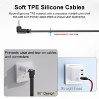 Kabel Adaptor OTG Tipe-C Male ke USB Female Sudut Kanan, Kabel Data OTG Tipe-C Pipih, Kabel Data & Pengisian Daya USB C ke USB