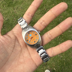 Original American Style Vintage Fashion Acrylic Strap Eco-Friendly Quartz Round <b>Case</b> Butterfly Clasp <b>Watch</b> 30m Water Waterproof - Product Image 2