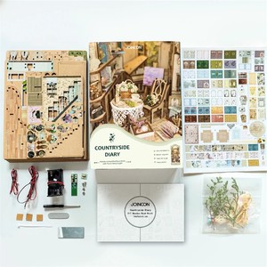 Hamaileon Countryside Diary DIY Miniature Wooden Book Nook 3D Puzzle Doll House Kit SQ09 Bookshelf Assembly Bookend Country Toy - Product Image 6