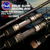 Canne à pêche haute qualité en carbone pour jigging lent, spinning/casting, pêche en mer, bar, marlin, truite, guides Fuji Japon, 1.8m/1.98m/2.1m