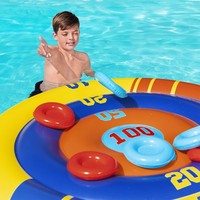 Disques de jeu aquatiques gonflables pour enfants, frisbees flottantes interactives avec cibles, en PVC, 140 cm